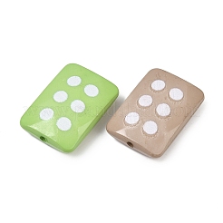 Opaque Printed Acrylic Beads&nbsp;OACR-G055-05