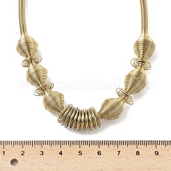304 Stainless Steel Irregular Twisted Chain Spiral Bib Necklaces for Women&nbsp;NJEW-B127-01G-05