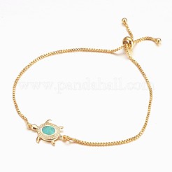 Adjustable Brass Bolo Bracelets&nbsp;BJEW-K204-03-G