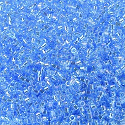 MIYUKIデリカビーズ小  シリンダー  日本製シードビーズ  15/0  （dbs0176)トランスペアレントアクアアブ  1.1x1.3mm  穴：0.7mm  約35000個/袋  100 G /袋&nbsp;SEED-J020-DBS0176