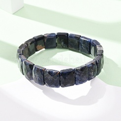 Natural Sodalite Faceted Beaded Stretch Bracelets for Women&nbsp;BJEW-K251-08H