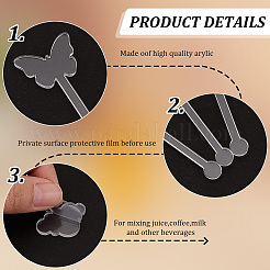 30Pcs 3 Style Transparent Acrylic Stirring Rods&nbsp;TACR-NB0001-30C