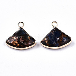 Fan Assembled Natural Bronzite and Mixed Gemstone Pendants&nbsp;G-N330-023