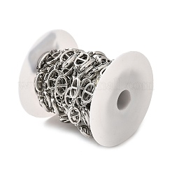 304ステンレススチールリンクチェーン  溶接されていない  オーバル  スプールで  ステンレス鋼色  23x11x3mm  5 m /ロール&nbsp;CHS-C016-01P