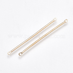 鉄棒リンクコネクター  ニッケルフリー  ライトゴールド  40x2x1.2mm  穴：1mm&nbsp;IFIN-T007-09KC-NF