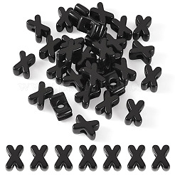 アクリルヨーロピアンビーズ  大穴ビーズ  文字x  21x17.5x13.5mm  穴：6mm&nbsp;OACR-TAC0013-14X