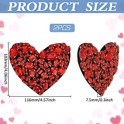 2Pcs Acrylic Rhinestone with Alloy with Felt for DIY Accessories&nbsp;DIY-FG0005-88