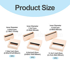 3 Bags 3 Styles Square Transparent PE Thin Film Suspension Jewelry Display Box&nbsp;CON-TA0001-38D