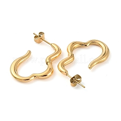 Ion Plating(IP) 304 Stainless Steel Twist Stud Earrings&nbsp;EJEW-A104-10G