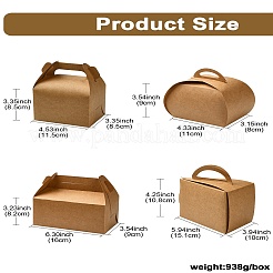 40Pcs 4 Styles Kraft Paper Hand-held Cake Box&nbsp;CON-CJ0001-21