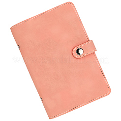 PUレザーノートカバー  長方形  鮭色  190x125x27mm&nbsp;OFST-CL0001-09C