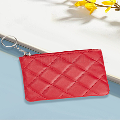 2Pcs Rhombus Pattern PU Leather Zip Pouches&nbsp;ABAG-LP0001-82C