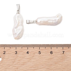 Natural Baroque Keshi Pearl Pendants&nbsp;PALLOY-JF05417