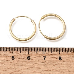 真鍮製フープピアス  カドミウムフリー＆鉛フリー  リング  24KGP本金メッキ  18x1.5mm&nbsp;EJEW-G474-01G-02