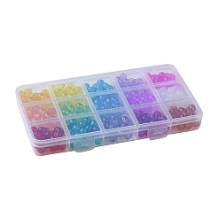 330Pcs 15 Colors Baking Paint Glass Beads Strands&nbsp;DGLA-YW0001-08