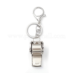 Shining Zinc Alloy Rhinestone Whistle Pendant Keychain&nbsp;KEYC-O014-01P-04