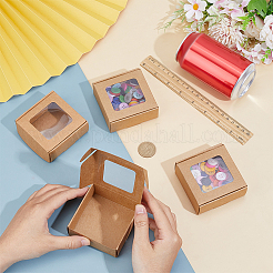 60Pcs Square Foldable Creative Kraft Paper Box&nbsp;CON-BC0007-72B