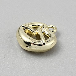 合金ペンダント  ノットチャーム  ライトゴールド  14.5x14x5mm  穴：1.4mm&nbsp;FIND-CJC0016-48B-LG