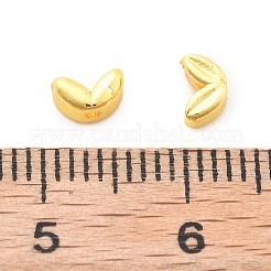 真鍮ビーズ  鉛フリー＆カドミウムフリー  長持ちメッキ  葉  ゴールドカラー  3x5x2.8mm  穴：1mm&nbsp;LS-KK-H495-02G
