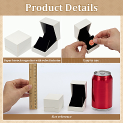 Paper Brooch/Badge Storage Boxes&nbsp;CON-WH0107-41A