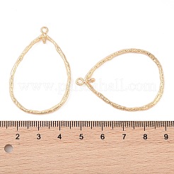 Brass Open Back Bezel Pendants&nbsp;KK-N256-01G-G