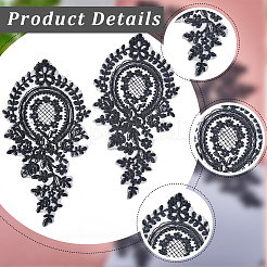 Polyester Embroidery Flower Lace Appliques&nbsp;DIY-WH0409-61
