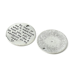 DIYの心に強く訴える言葉キーホルダー作成キット  合金ペンダント入り  鉄分割キーリング＆丸カン  長方形とハートと星  プラチナ  110個/袋&nbsp;DIY-FS0005-26