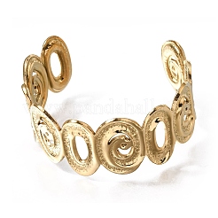 Hammered 304 Stainless Steel Cuff Bangles for Women&nbsp;BJEW-T030-02G