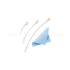 3Pcs 925 Sterling Silver Cable Chain Extenders&nbsp;AJEW-BC0007-62P