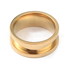 201 Stainless Steel Grooved Finger Ring&nbsp;RJEW-WH0004-32A-G