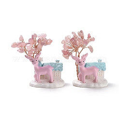 Natural Gemstone Tree Display Decoration&nbsp;DJEW-G030-01RG