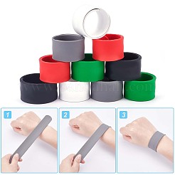 10Pcs 5 Colors Silicone Covered Iron Flip Wraps Holder Clips&nbsp;BJEW-NB0001-04