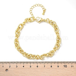 Brass Infinity Link Chain Bracelets for Women Men&nbsp;BJEW-K273-12G
