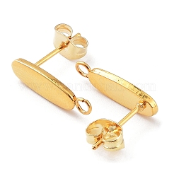 201 Stainless Steel Oval Stud Earring Findings&nbsp;X-STAS-K259-20G