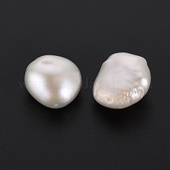ナチュラルケシパールビーズ  養殖淡水パール  穴なし/ドリルなし  ナゲット  貝殻色  15~19x14~16x9~10mm&nbsp;PEAR-N020-S07