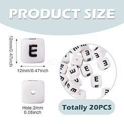 20Pcs Food Grade Eco-Friendly Silicone Beads&nbsp;SIL-TADJ0001-02E