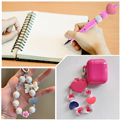 60Pcs 10 Colors Food Grade Eco-Friendly Silicone Focal Beads&nbsp;FIND-PA0001-03