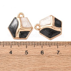 合金エナメルチャーム  六角チャーム  ゴールドカラー  18x17x4mm  穴：1.8mm&nbsp;FIND-K030-02D-G