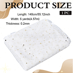 5 Yards Star Moon Polyester Mesh Fabric&nbsp;DIY-WH0899-684B