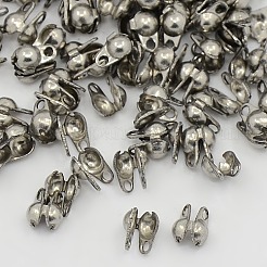 変色しにくい304ステンレススチールボールチープ  ステンレス鋼色  5x3.5mm  穴：0.5mm  内径：2.5mm&nbsp;STAS-Q002-1