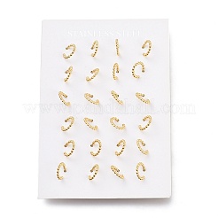 304 Stainless Steel Half Hoop Earrings&nbsp;EJEW-H100-11A-G
