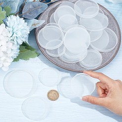 ガラスプリンボトル用の24種類のプラスチックボトルキャップ4個  びんのふた  フラットラウンド  ゴーストホワイト  46~68x9~10mm  内径：45~67mm  6個/スタイル&nbsp;AJEW-GF0006-30