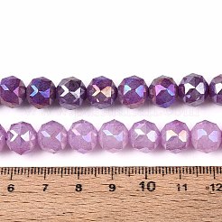 Anti-Tarnish Electroplate Glass Beads Strands&nbsp;GLAA-N064-10mm-07