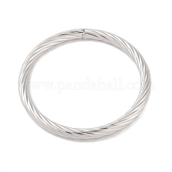 Non-Tarnish 304 Stainless Steel Twisted Ring Bangles for Women Men&nbsp;BJEW-Z064-01P