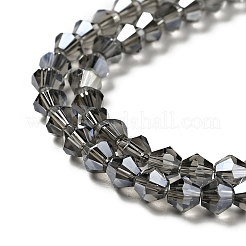 Transparent Electroplate Glass Beads Strands&nbsp;EGLA-S056-4mm-15