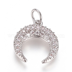Brass Micro Pave Cubic Zirconia Pendants&nbsp;ZIRC-G166-06
