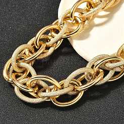 Punk Hiphop Styles Alloy Rope Chain Necklaces for Men&nbsp;NJEW-K391-01G