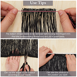 10 Yards Polyester Tassel Lace Ribbons&nbsp;OCOR-WH0045-23B-02