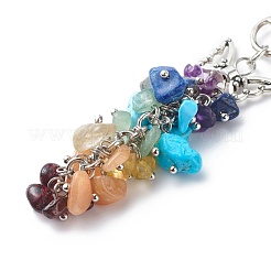 Gemstone Chips Cluster Pendant Decorations&nbsp;HJEW-JM00772