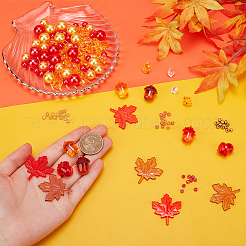 感謝祭の花瓶詰め物  ミックスカラー  4~35.5x4~31.5x3~10mm&nbsp;DIY-SC0025-58
